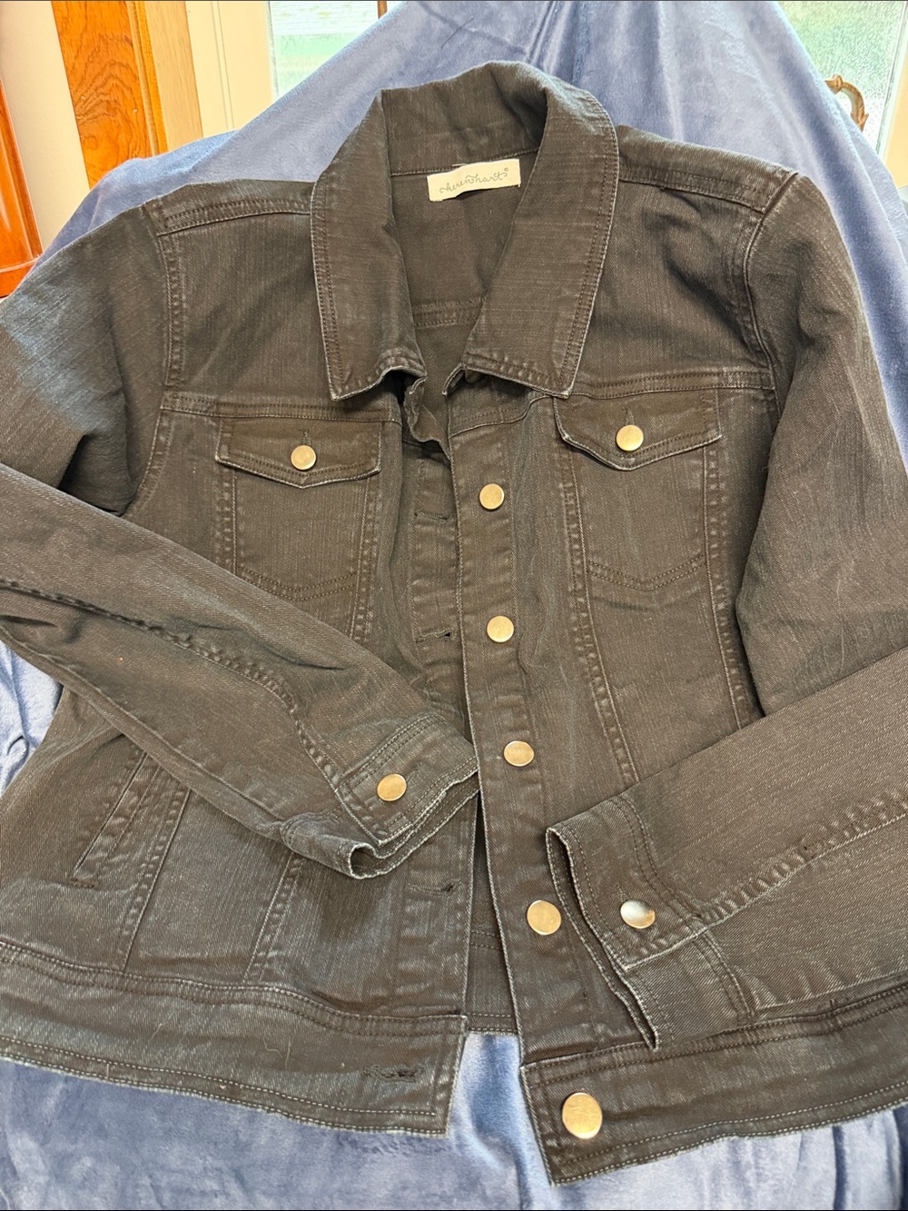 KEREN hart Black Denim Jean Jacket